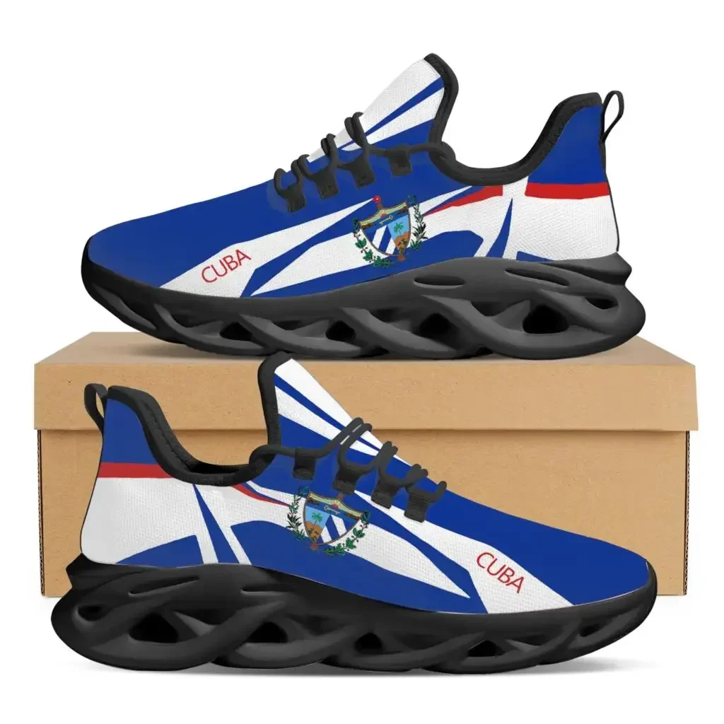 Cuba Flag Cuban Island National Emblem Printed In The Shape Of A Key Lightweight Breathable Sneakers Footwear
