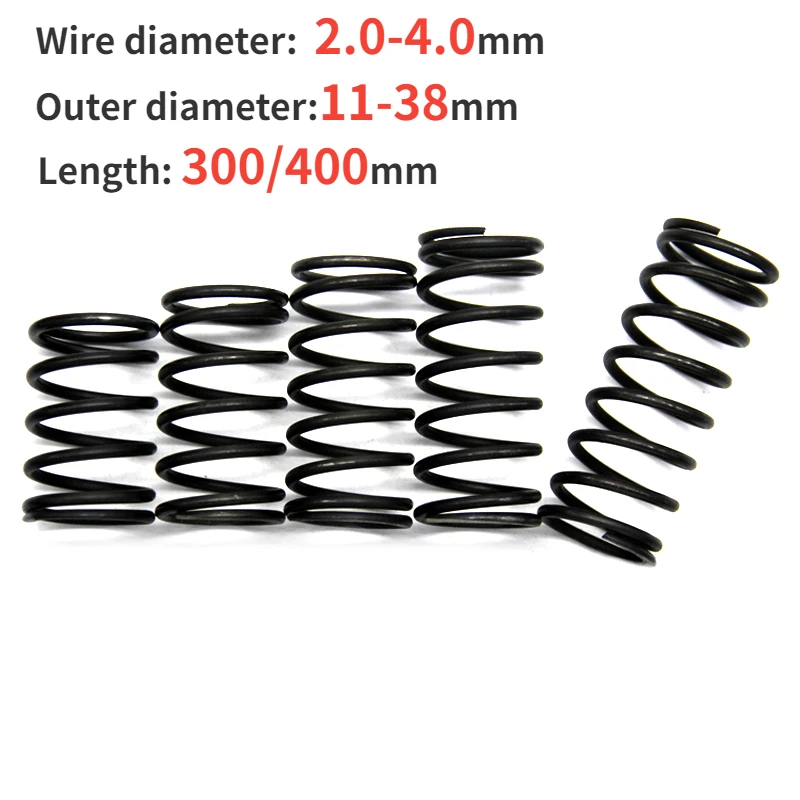 

1pcs Springs Length 300/400mm Wire Diameter2.0/2.3/2.6/3.2/4.0mm Y-type Compression Spring 65 Manganese Steel Pressure Spring
