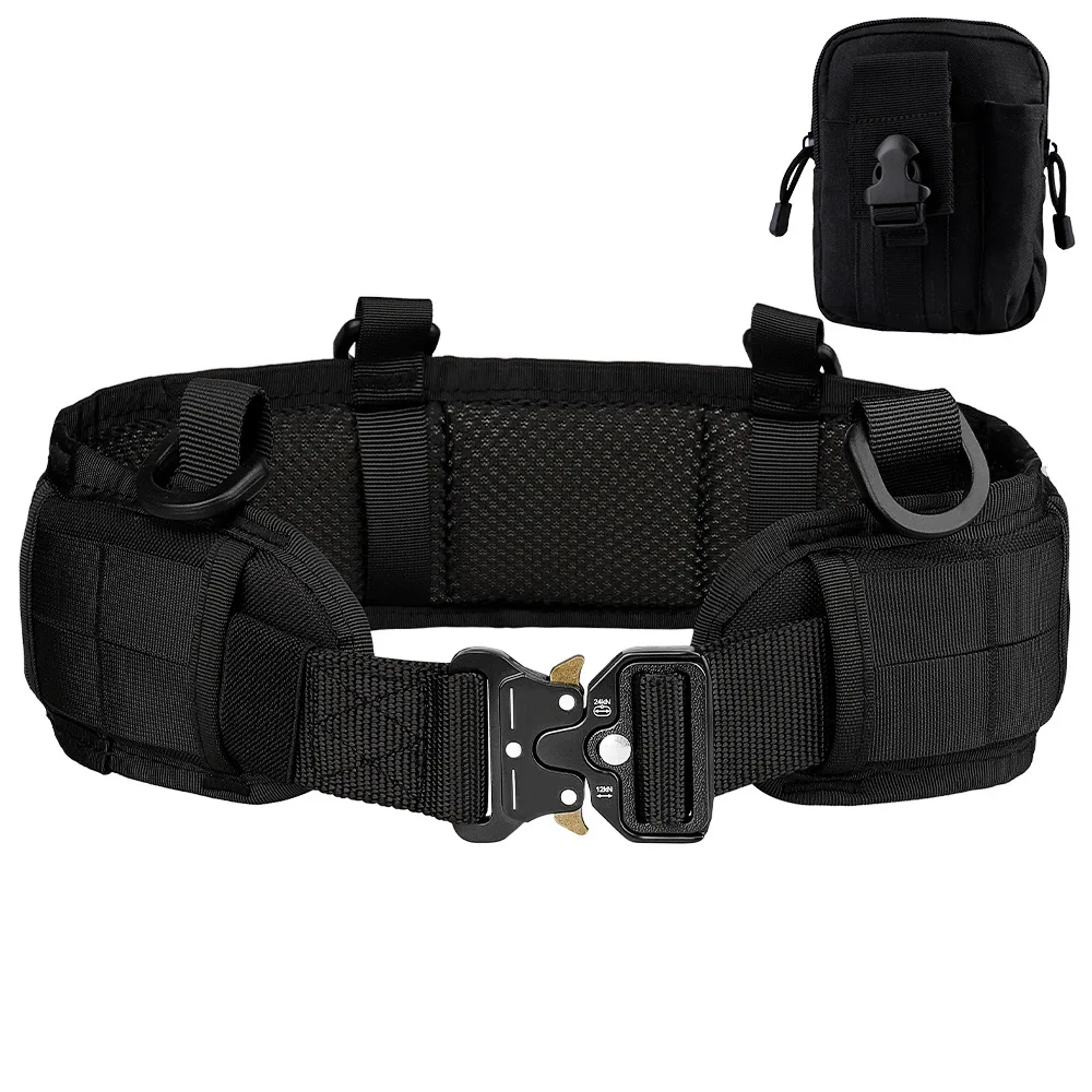 Tactical Padded Belt Airsoft CS Combat Molle Airsoft Belts Tactical Vest Duty Paintball Waist Belt War Game Hunting Accessories