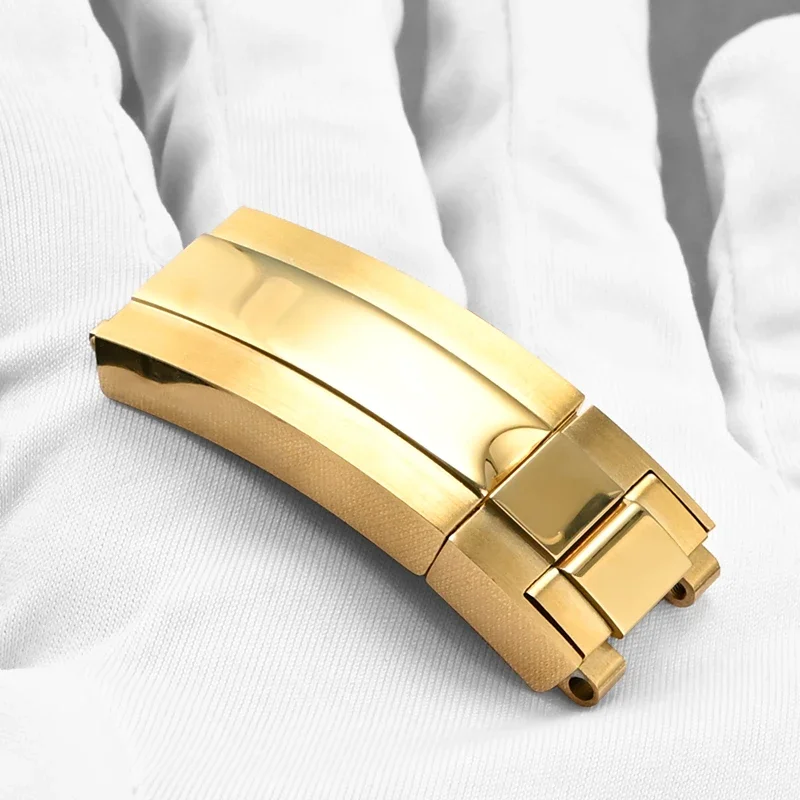 9mmx16mm Stainless Steel Clasp Rolex Submariner GMT Master Daytona Water Ghost Watch Band Solid Metal Safety Folding Buckle watch buckle clasp watch buckle
