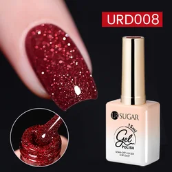 Sparkling Silver Reflective Glitter Nail Gel Polish - 15ml, Long - lasting Shine & UV Soak - off Formula (08)