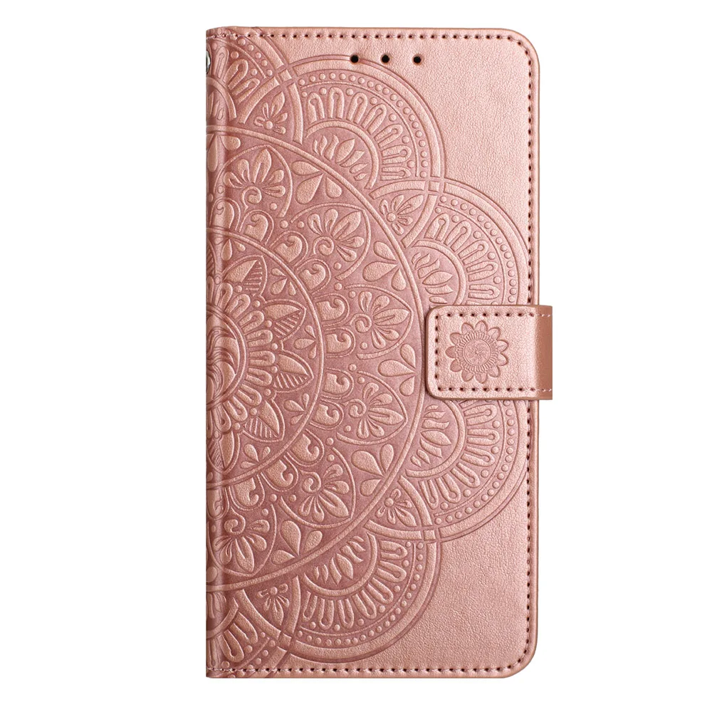 Butterfly Flower Leather Phone Wallet Case with Card Holder and Flip Cover