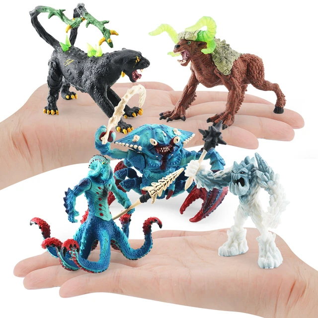 Mini figurine de lancer d'extinction d'animaux simulés, Abropérer cousu,  éleveur, flèche, grenouille, loup, sac, ensemble de 5 pièces - AliExpress