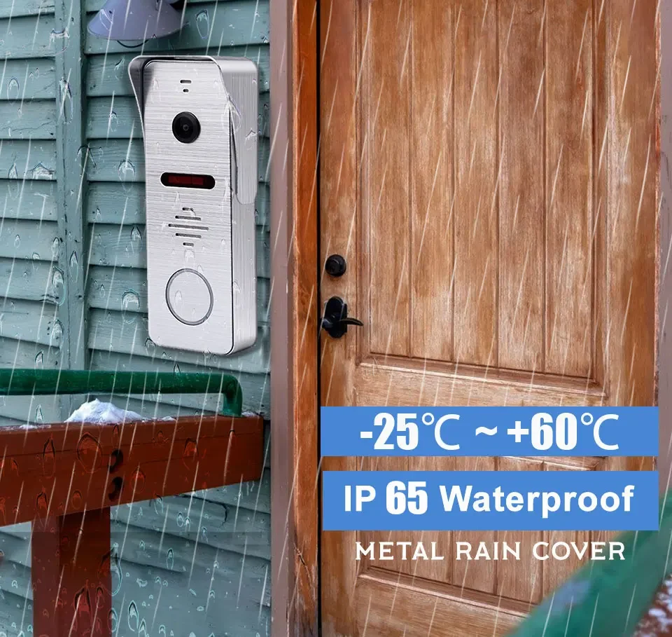 ANJIELO Metal Doorbell Video Intercom System for Home Tuya Smart Video Doorhpone