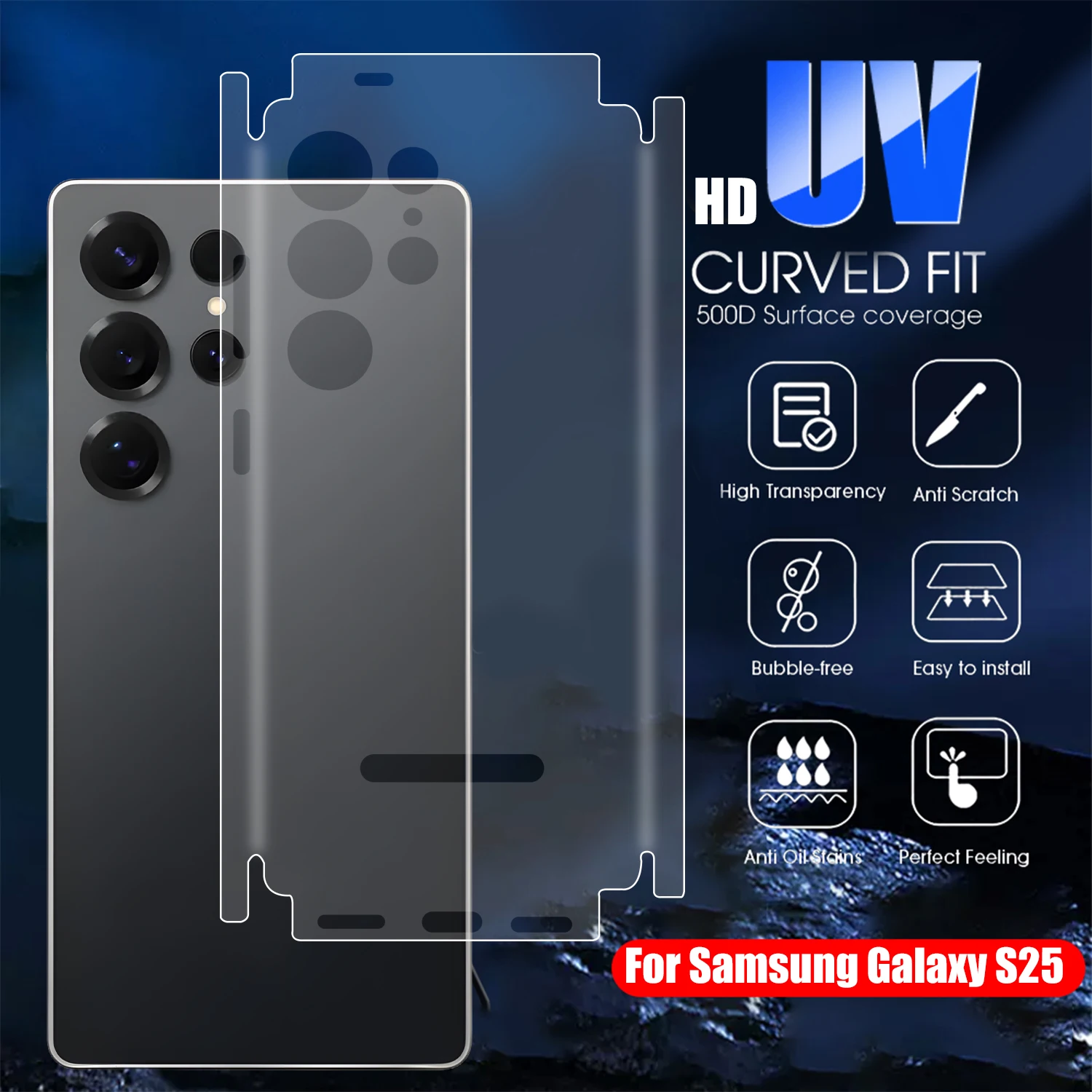 HD Back Hydrogel Film for Samsung Galaxy S25 Plus Ultra Anti-scratch Matte TPU Film Soft Screen Protectors for Galaxy S25Ultra