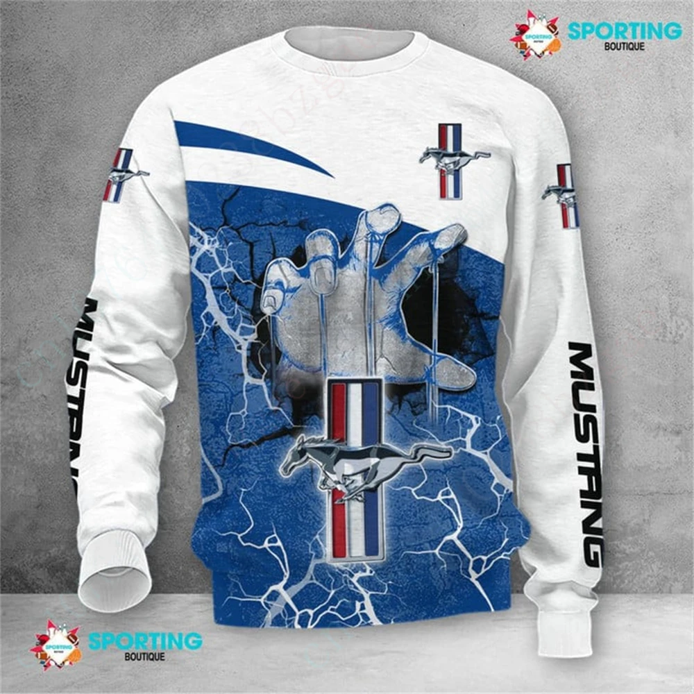 

Mustang T-shirts Harajuku O Neck Long Sleeve Unisex Clothing 3D Printing Tee Top Casual Sweatshirt Anime T Shirt For Men Women