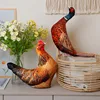 Simulation 3D Printed Animal Pillow Lifelike Parrot Goose Duck Pigeon Pheasant Cock Stuffed Doll Cute Cushion Toys Home Decor 3