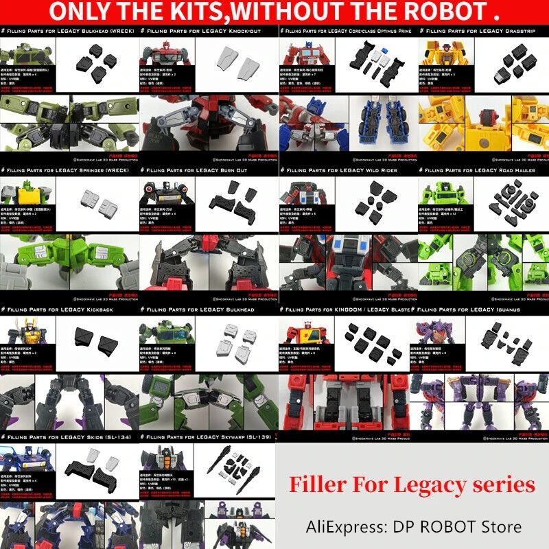 

Shockwave Lab SL-134 Filling Parts Upgrade Kit For Transformation Legacy Springer Skids Kickback Bulkhead Blaster Lguanus Kits