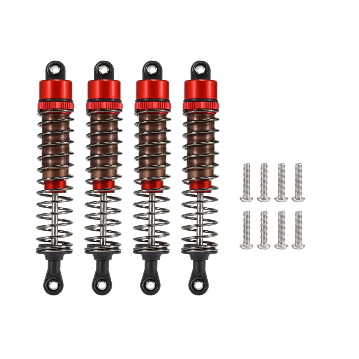 AMK 1/10 RC Crawler Shocks, 4Pcs 75mm Aluminum Big Bore RC Shocks With Oil Filled RC Crawler Shocks For 1/10 RC Crawler Axial SCX10 Capra D90 Gspeed