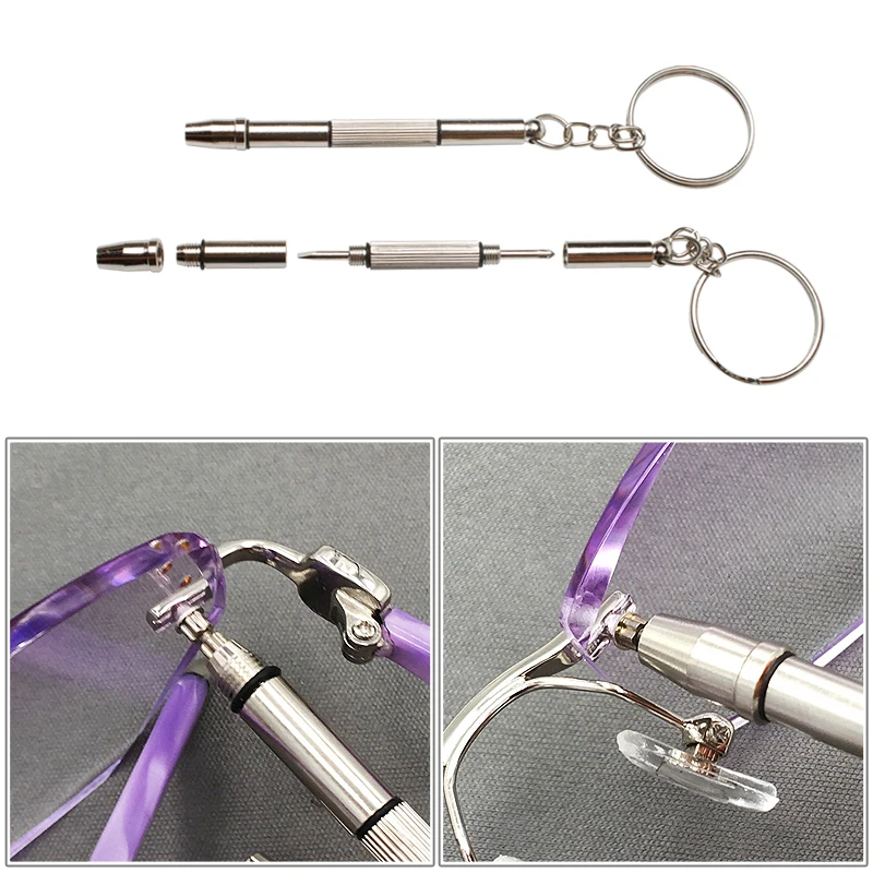 Glasses Sunglasses Eye Glass Repair Kit Screws Nuts Pads Screwdrivers Tweezer For Sunglasses Watch Jewelry Fixing eyeglasses repair kit