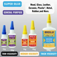 General Purpose Thin Medium Thick Liquid Super Glue Premium CA Adhesive Quick-Bonding for PVC Wood Metal Plastic and More 1