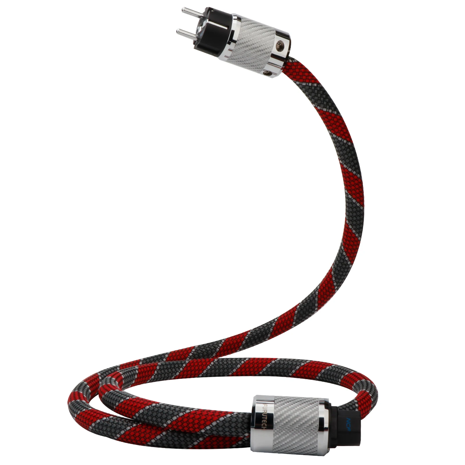 Preffair D517 OFC Single Crystal Kupfer Audio Netzkabel CD Leistungsverstärker Versilberung auf US/EU Carbon Fiber Stecker – Detail 2