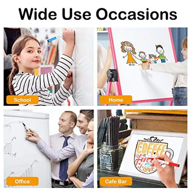 Magnetic Whiteboard Markers, 20 Pieces Fine Tip and Eraser, Dry Erase Whiteboard Markers, for Writing on Whiteboards, Weekly Pl