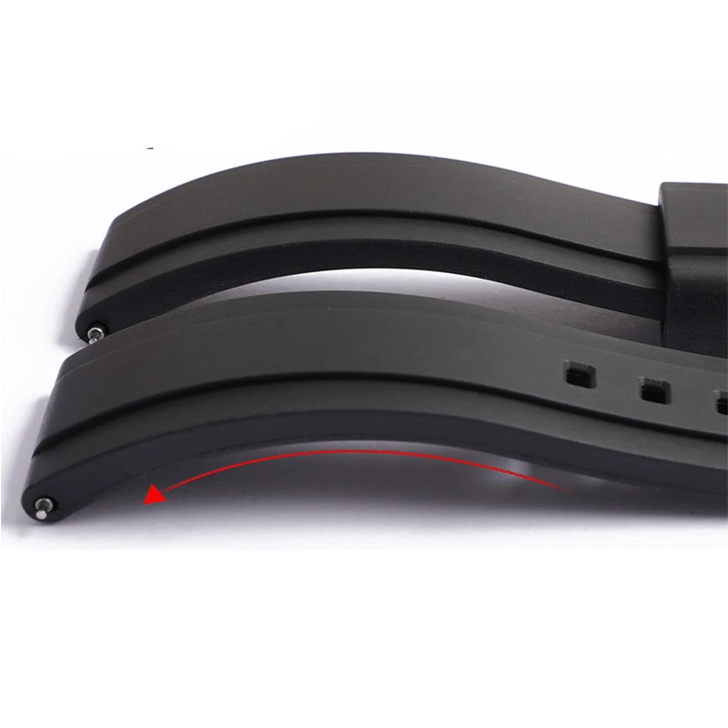 High-Quality Vulcanized Rubber Quick Release Watch Strap Bracelet