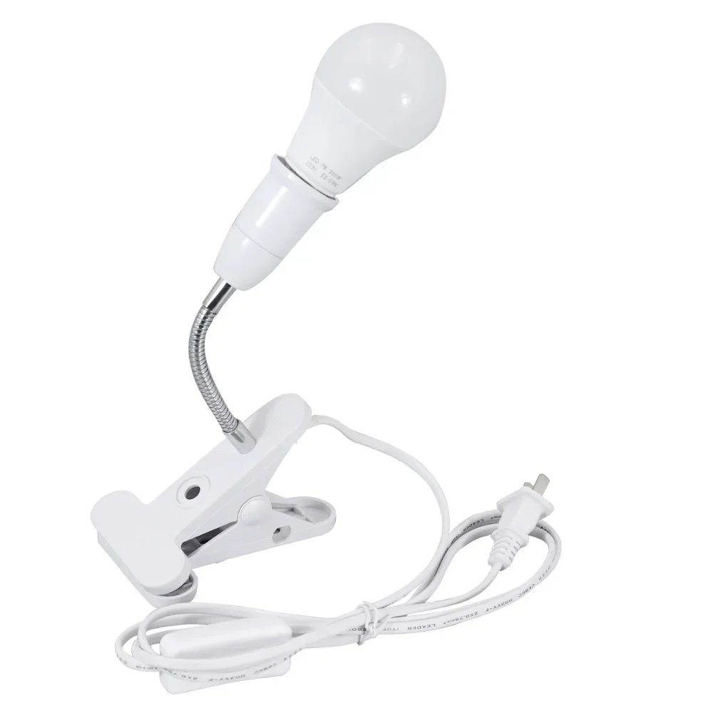 E27 Socket Bulb Holder Socket With Switch EU US UK Plug Lamp Holder Energy Saving LED Table Lamp Led Base Base led light desk lamp