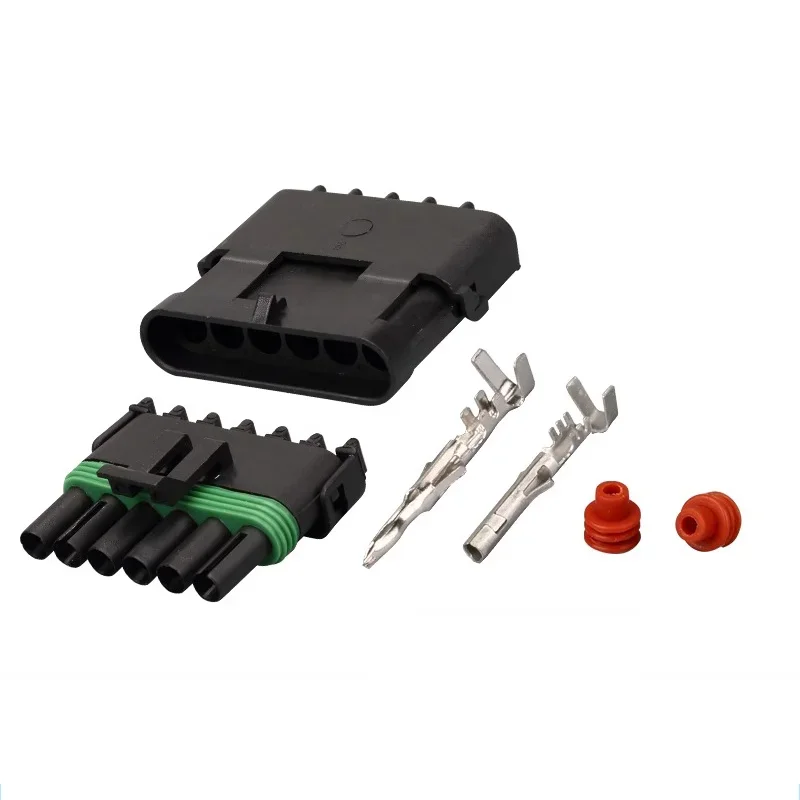 5/20/100sets 2.5 GM Delphi Automotive Female Male Weather Pack Electrical Socket Plug Automobile Connectors 1 2 3 4 6Pin Way 5