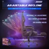 Gaming Chair, Computer Chair with Footrest and Massage Lumbar Support, Ergonomic High Back Video Game Chair with Swivel Seat an 6