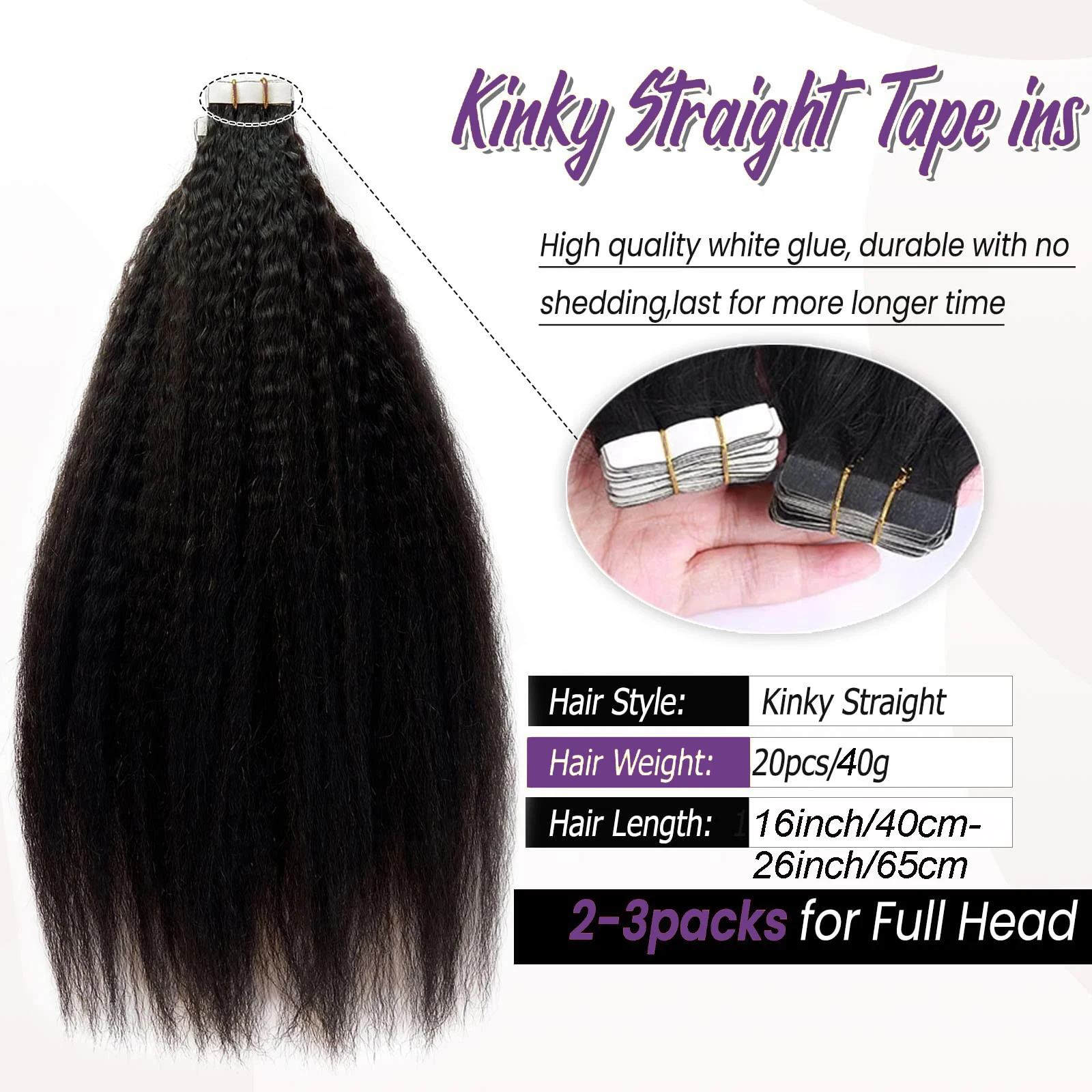 Kinky Straight Tape Ins Human Hair Extensions Natural Black Tape In Extensions Kinky Straight Remy Virgin Human Hair human hair extensions hair extensions