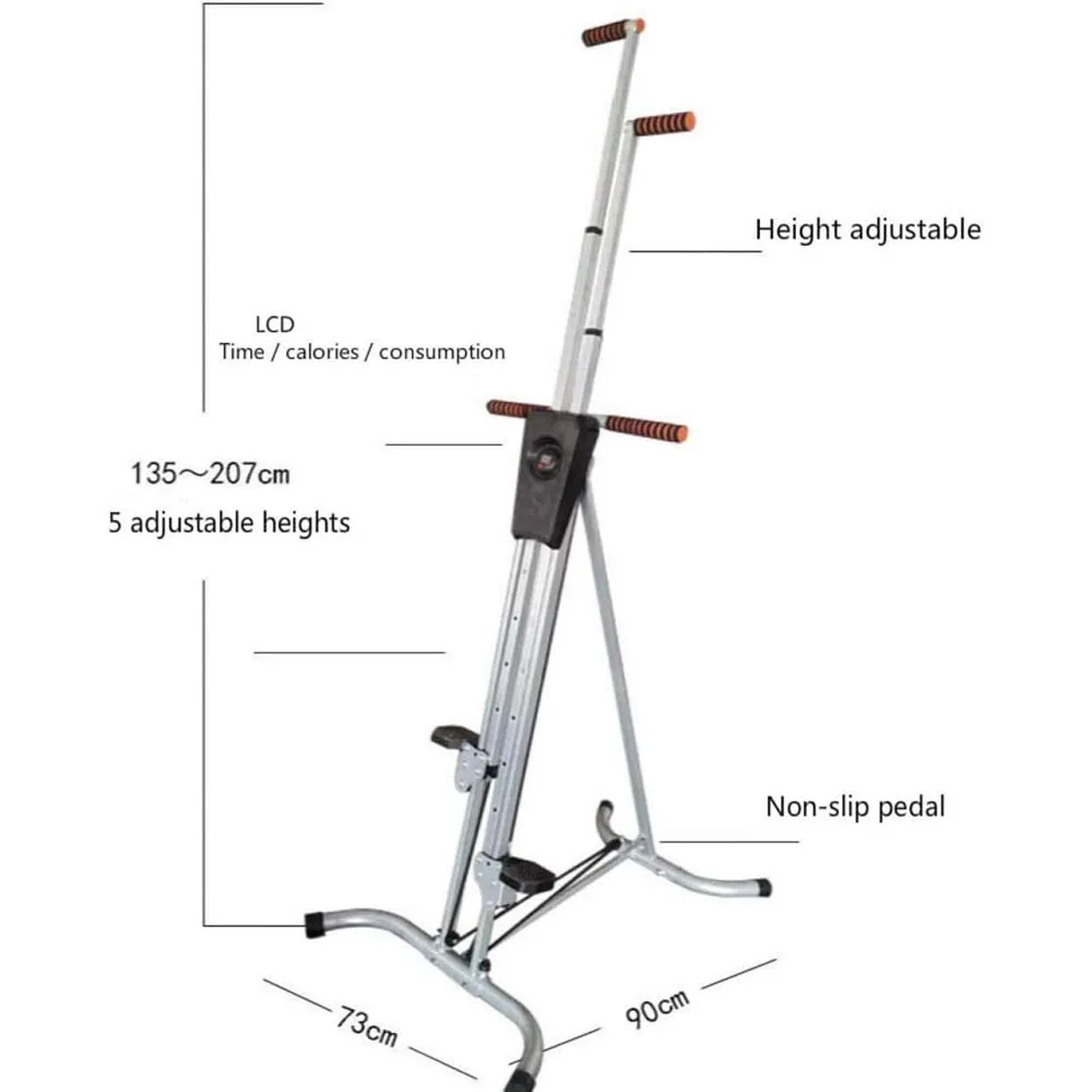 Machine D'escalade Verticale – Stepper Pliable – Réglage Inclinaison – Blanche – Neuf