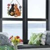 Stained Glass Window Hanging Decor Stained Glass Cat Window Hanging Cat Suncatcher For Hanging Small Christmas Trees Decorations 4