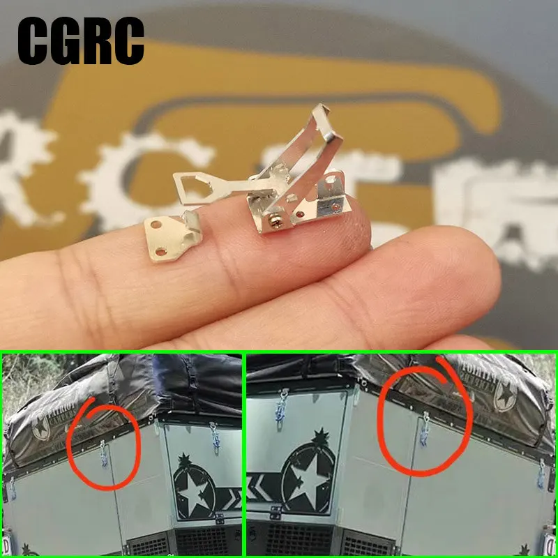 Metall Dach Zelt CargoBox Latch für 1/14 Tamiya RC Lkw Scania Actros 1