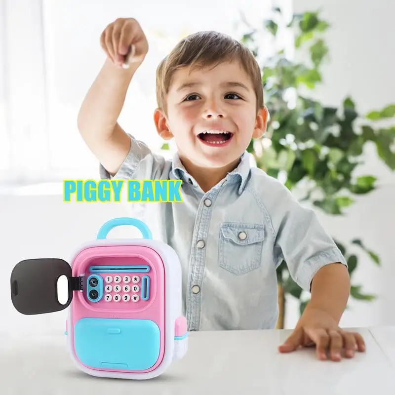 Face Recognition Intelligence Cash Box Piggy Bank Money Atm Machine For Children Cash Saving Safe Deposit Toy Kids Gift