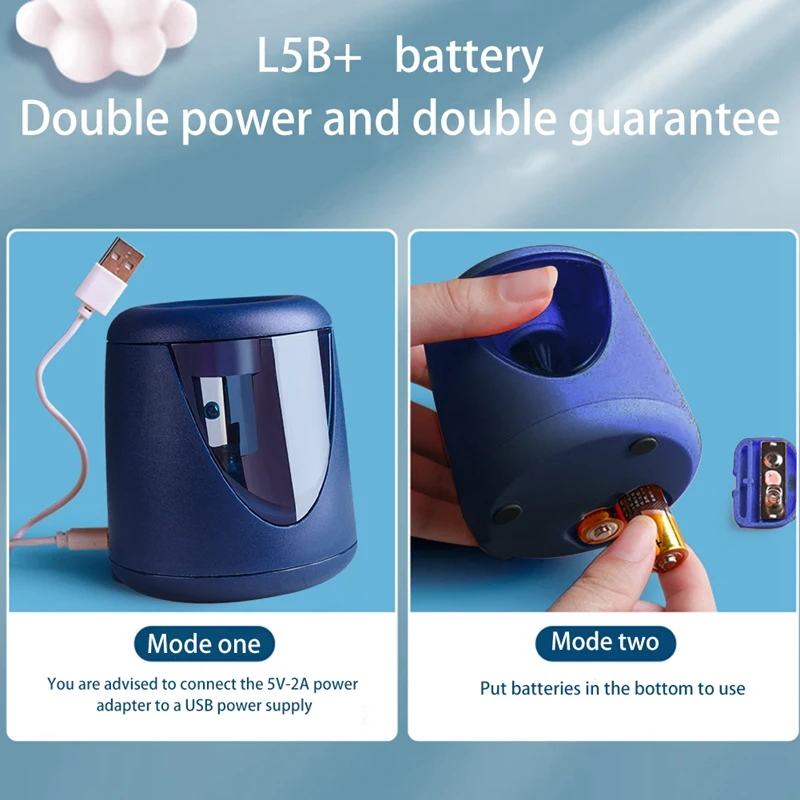 연필 보호기가 있는 USB 연필 샤프너, 컬러 연필 (6-8.5mm) 에 적합, 선물