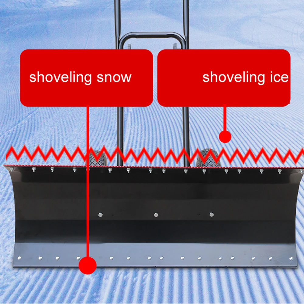 Wheeled Hand Push Snow Removal Shovel Large Snow Removal Tool Vehicle Snow Removal Artifact Snow Removal Machine with Wheels 4