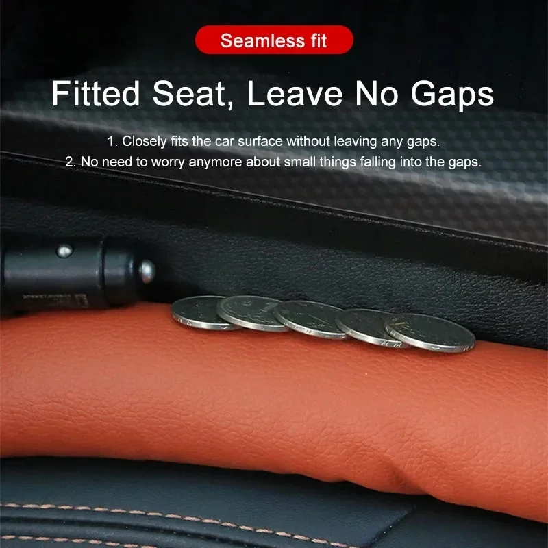 Car Seat Gap Filler 2pcs Car Seat Gap Filler Soft Leather Leak-proof Pad Stopper General Motors Accessories Interior Car Storage Bag