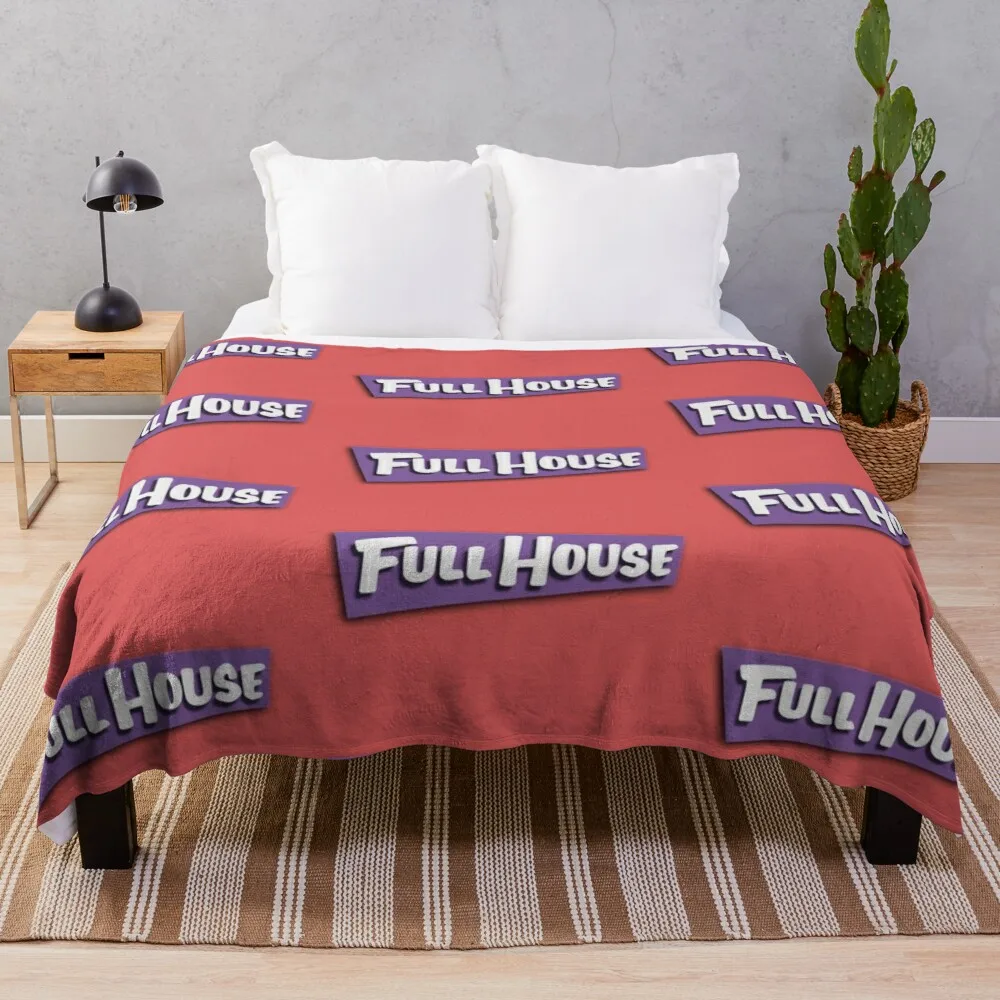 

Full House Logo Throw Blanket blankets for bed tourist blanket soft blanket fluffy shaggy warm bed fashionable sofas