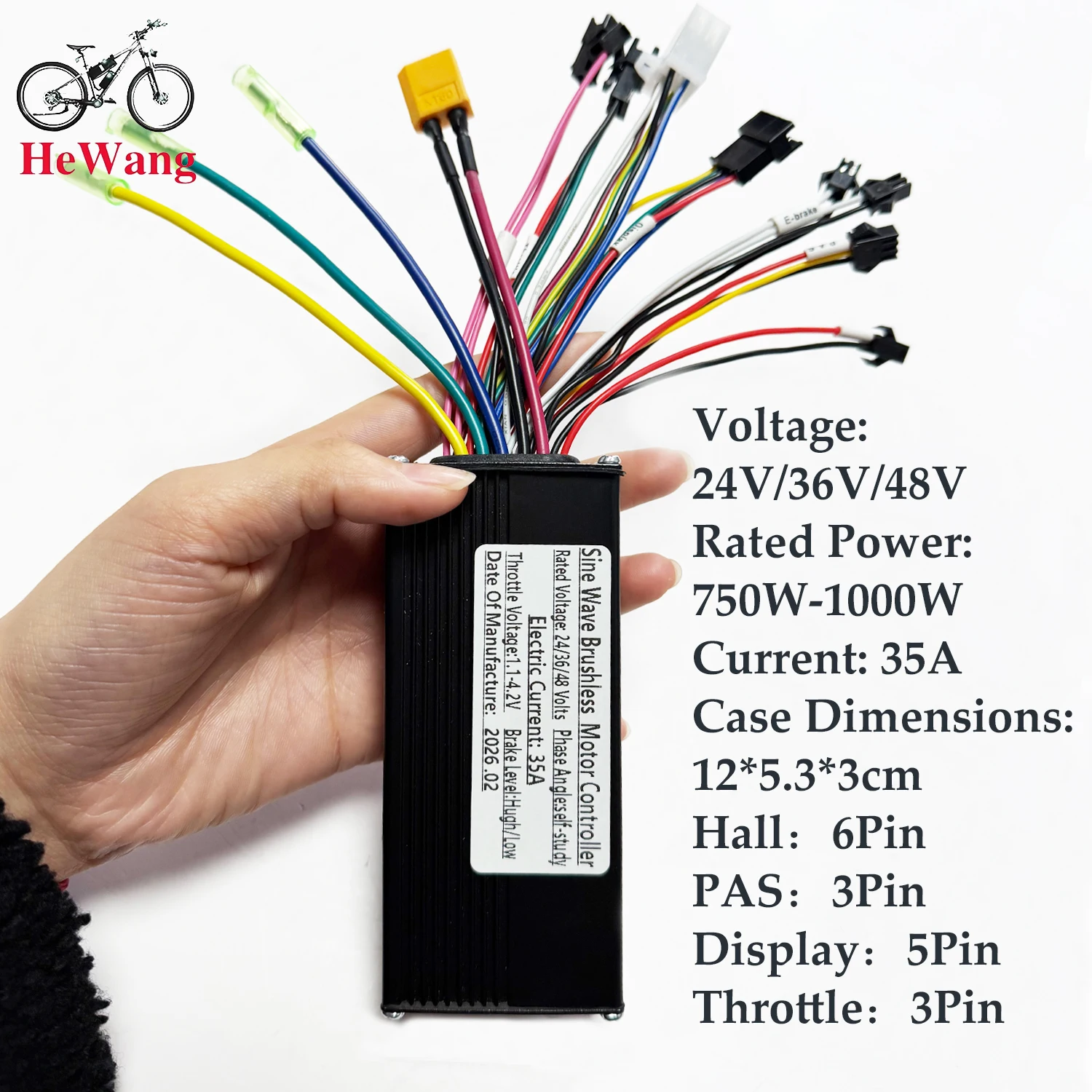 24V 36V 48V 750W-1000W E-Bike Controller Sine wave 35A Controller for UART No.2