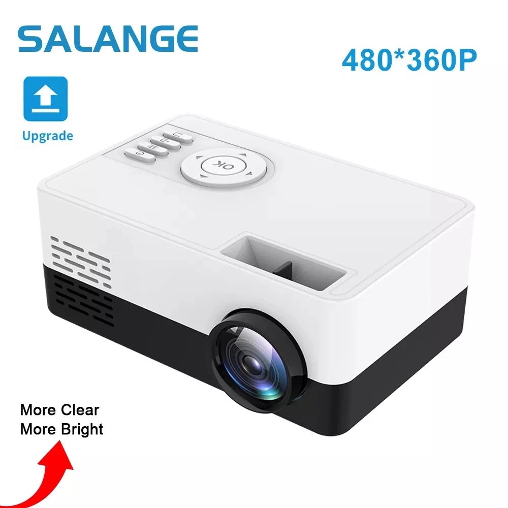 Salange Mini Projector J15 Pro, 480*360 Support 1080P USB Mini Beamer For Phone Smartphone Home Theater Kids Gift PK YG300 4k projector