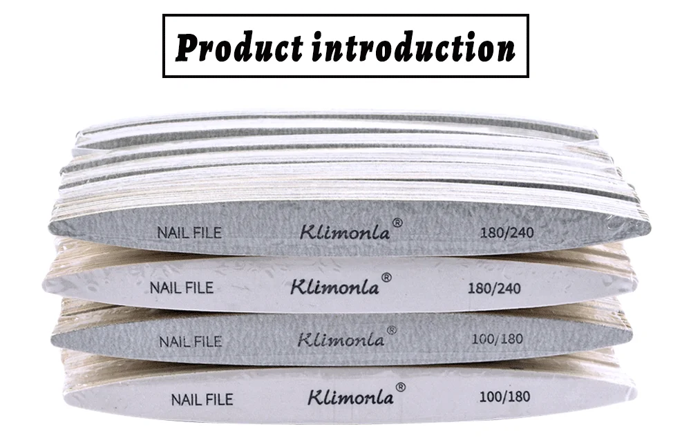 Description Picture 3 of item10Pcs New Designs Washable Nail Files 240 Manicure Nails Tools all for manicure White and Gray Oval Professional Material Nail