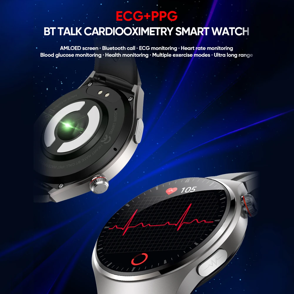 Huawe SmartWatch ������� ��� ������ �ð�, AMOLED ECG + PPG, ��ħ���� ����, �������� ��ȭ, 1.43 ��ġ