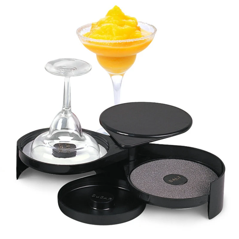 Plastic Bar Caddy Organizer Salt Box Glass Rimmer Condiment Dispenser Cup Holder Bar Tools Barware