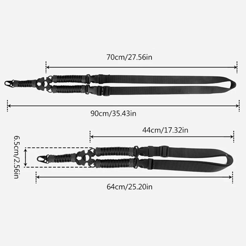 Rifles Sling Airsoft Guns Sling 1 Point Strap Sport Sling Shoulder Strap Practical Nylon Sling Adjustable Outdoors Sport