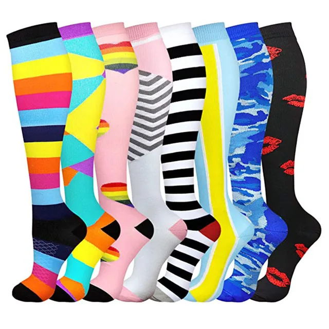 Compression Stockings Socks 3/5/6/7/8 pairs per set Unisex Sports Socks Lot Prevent Varicose Veins Nurse Socks Compression 8 Pair