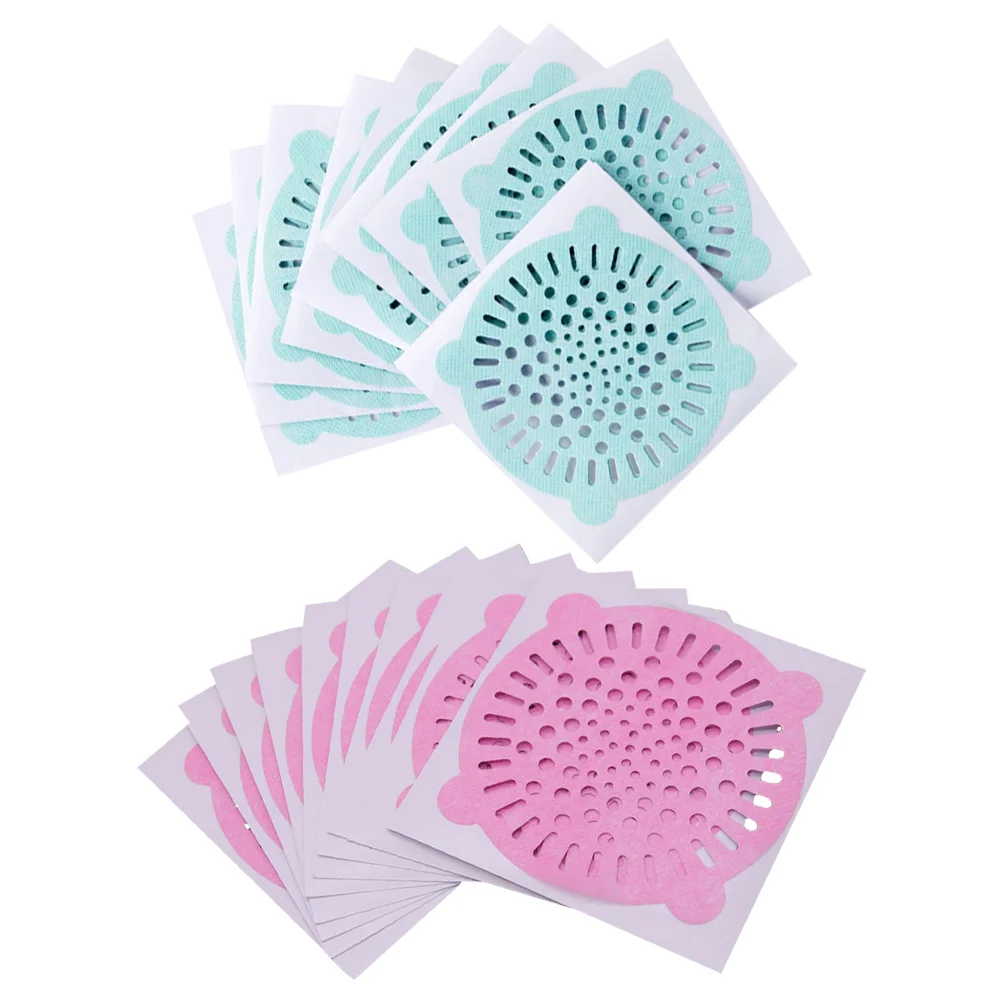 

20pcs Practical Hair Filtering Stickers Disposable Floor Drain Stickers for Home