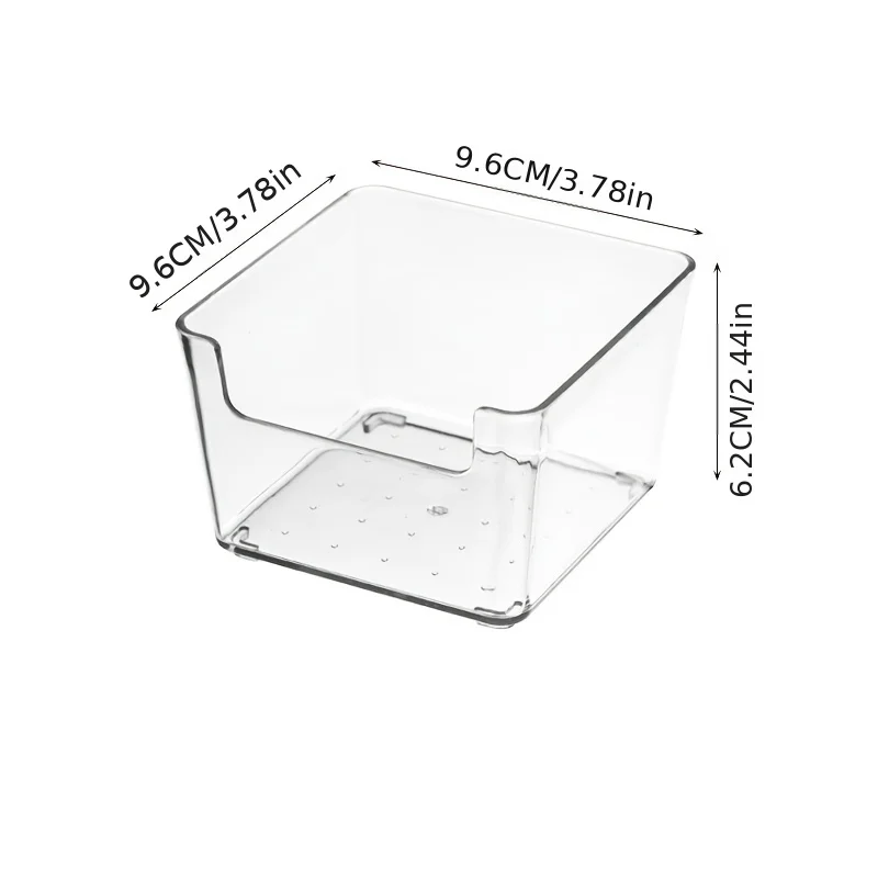 1pc Ins Acrylic Transparent Storage Box Student Desktop Stationery Sorting Box