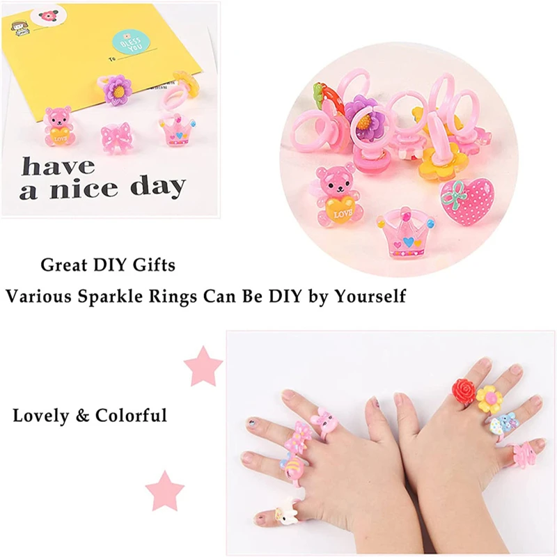 50/100 stücke 8mm Kunststoff verstellbare Fingerring Einstellungen Rohlinge Basis Lünette Tablett für DIY Makramee Schmuck Herstellung Zubehör Material – Detail 5