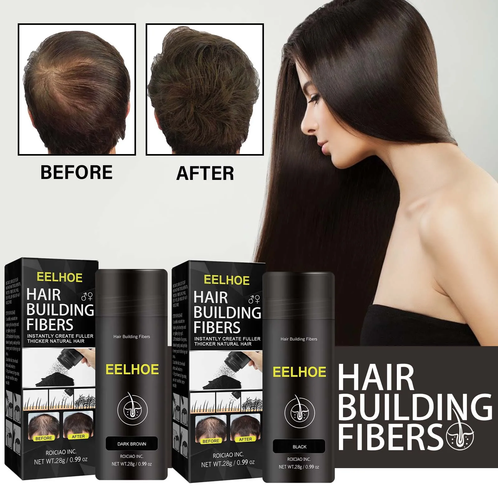 HairFiberPowderHairFibersSprayLonglastingAnticakingHair
