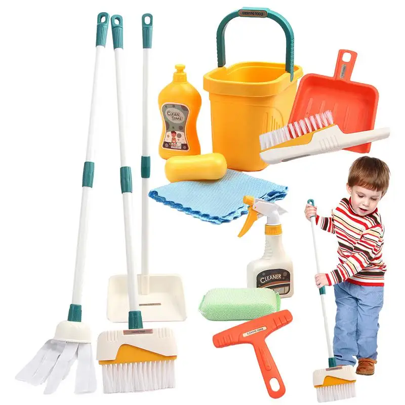 

Pretend Cleaning Set For Kids 12pcs Educational Housekeeping Pretend Play Set Kids Fine Motor Chore Kit Toddler Christmas
