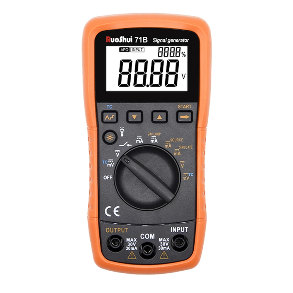 

RuoShui 71B Signal Generator Thermocouple Current Voltage Portable Process Calibrator 4-20mA Analog Transmitter Source Simulator