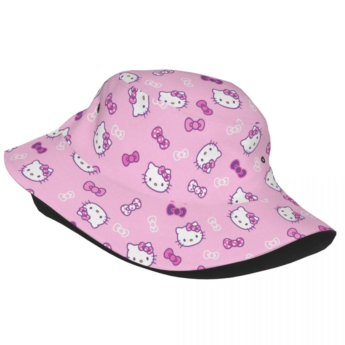 Sanrio Hello Kitty Bucket Hat for Teen Summer Travel Kitty White Bob Hat for Camping Caps 2