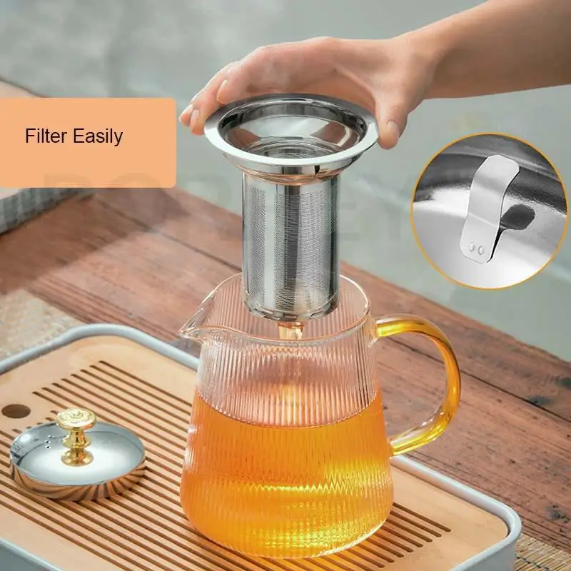 Portable Glass Tea Infuser Bottle Thermal Insulation Travel Tumbler Mug  Leakproof for Leaf Flower Herbal Tea Bags 700ml