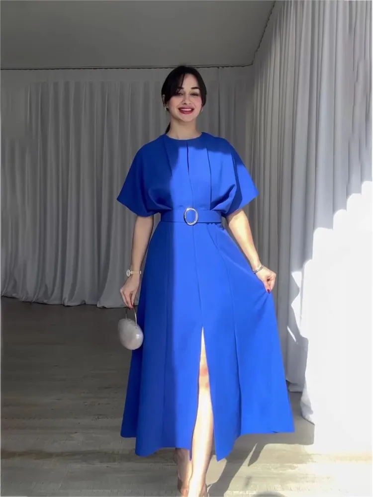 chinese dress ladies Loose Style Linen Dresses,Summer long Women Dresses Short Sleeve 90423   SimpleLinenLife