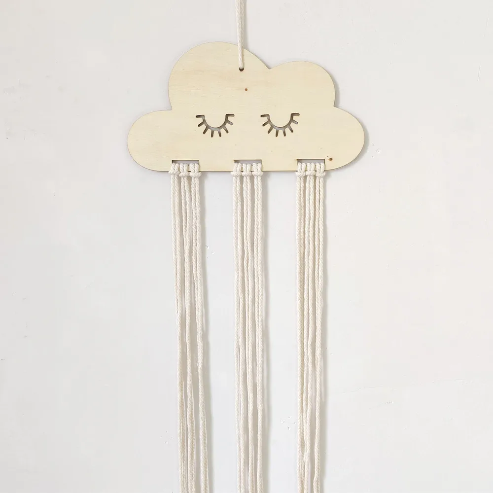 북유럽 스타일 구름 모양 헤어핀 정리함과 공주 머리띠 DIY 액세서리 키트 (여아 방 꾸미기 및 액세서리 보관/전시용)