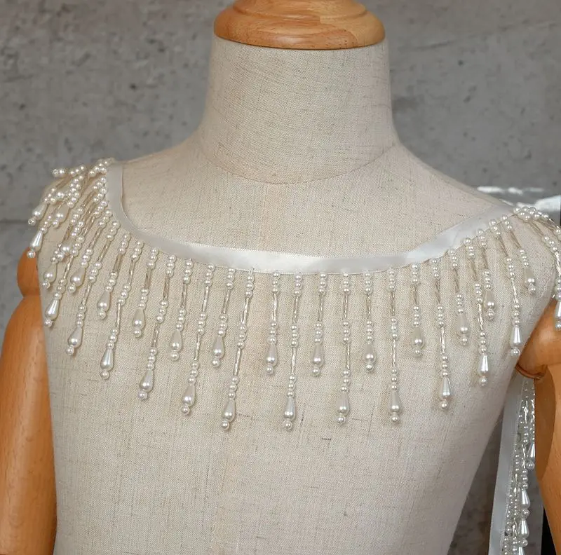 2 야드/로트 진주 페르시 레이스 트림 술 7.5CM DIY 무대 의류 커튼 접합 웨딩 드레스 홈 장식 액세서리