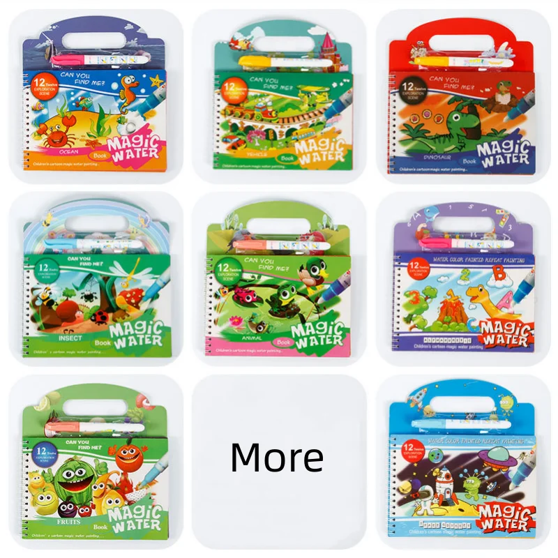 1pc Children Learning Educational Toys Reusable Graffiti Coloring Drawing Books for Kids Baby Montessori Toys Magical Water Book
