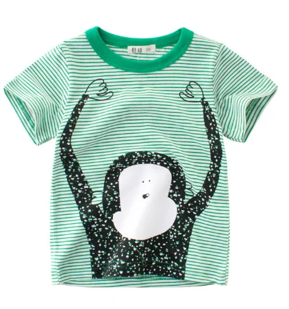

Outdoor Short sleeve Children's Boys and girls fashion cartoon Orangutan children printed T-shirt cartoon printed clothing 2022